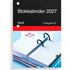 Blokkalender REFILL - 80x115mm - 2027 - Mayland - 27140000