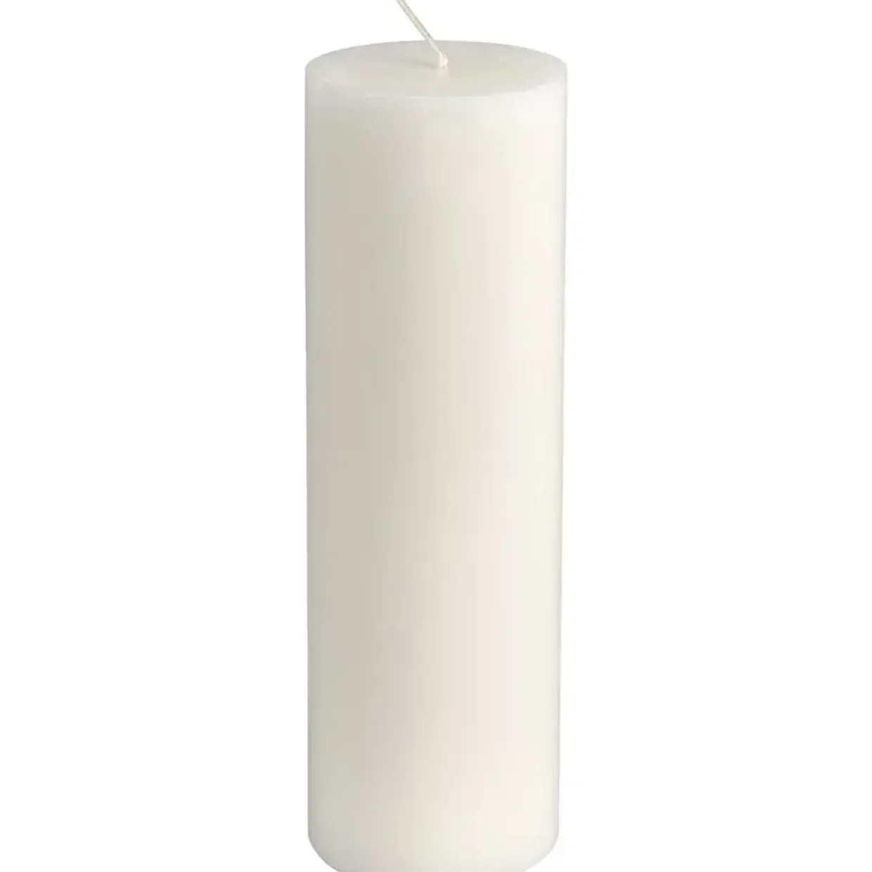Bloklys - Stearin 20cm Ø6cm 60 timer hvid - 12 stk
