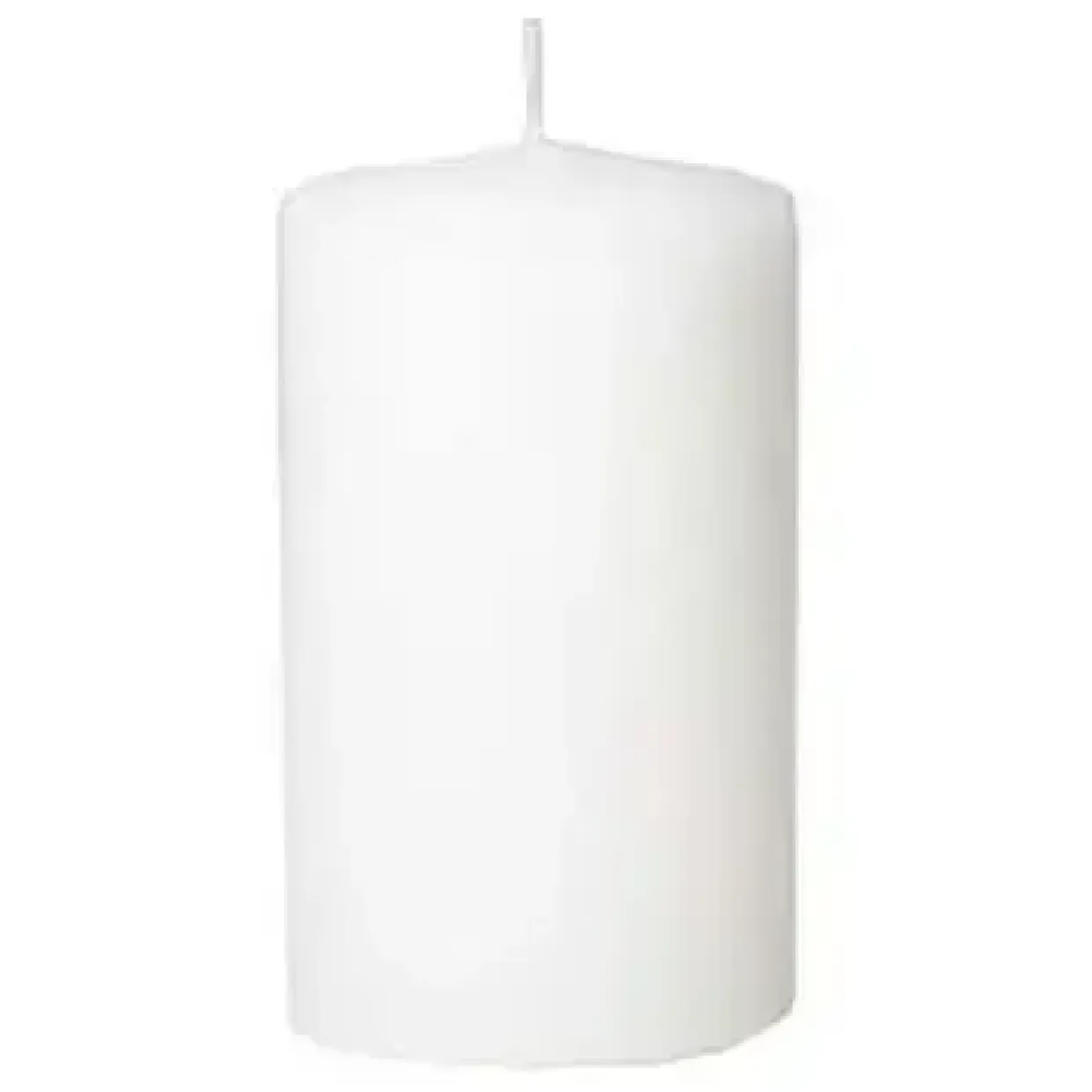 Bloklys, Ø70x120 mm, Brændetid 53 timer, Hvid - 12 stk