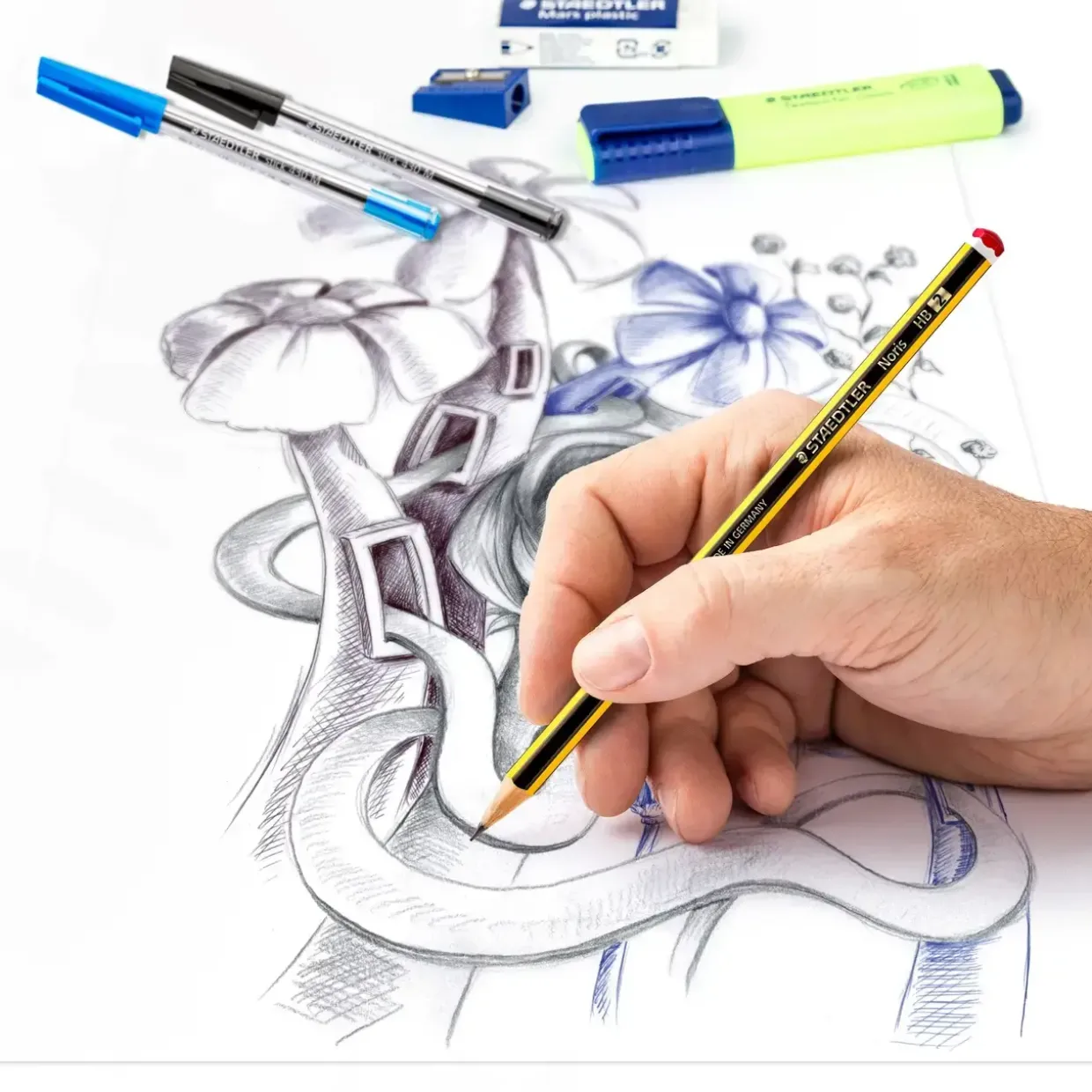 Blyanter og kuglepenne sæt Staedtler Mixed Upcycled Wood kontor sæt (8)