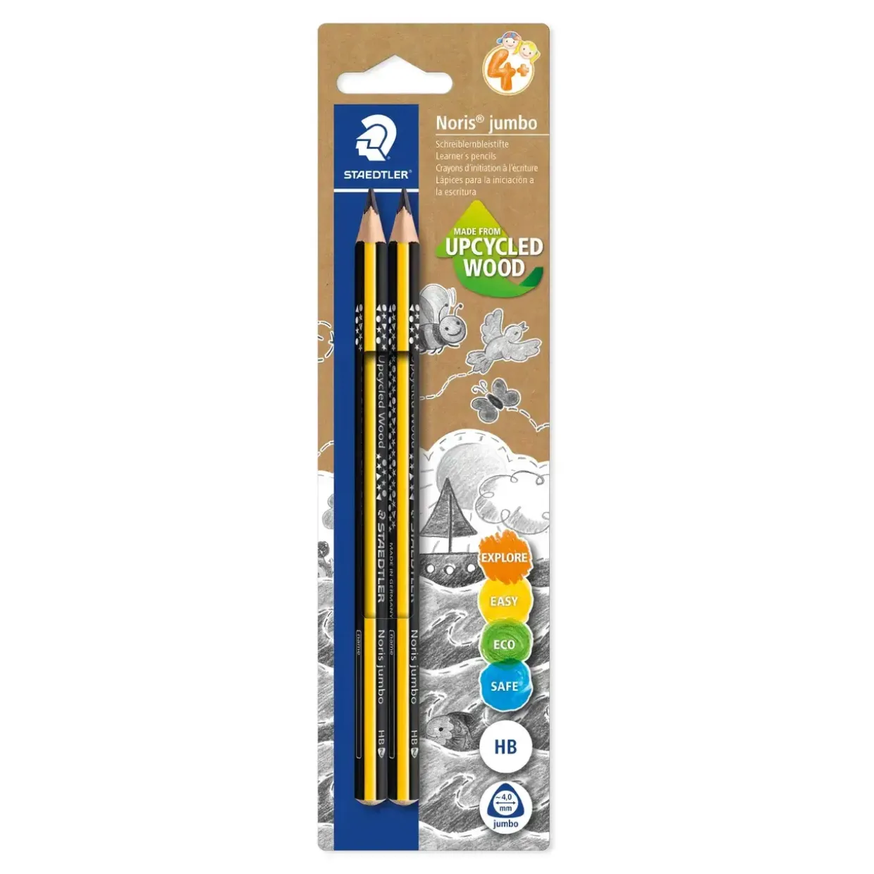 Blyanter Staedtler UpCycled Wood Noris Jumbo trekant HB (2)