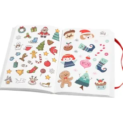 Bog med stickers str. 11,5 x 17 cm julemotiver 76 ark | cirka 1700 stk.