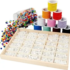 Bogstavperler på armbånd Kreativ læring - 1 sæt
