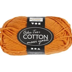 Bomuldsgarn nr. 8/8 L: 80-85 m orange 50 g