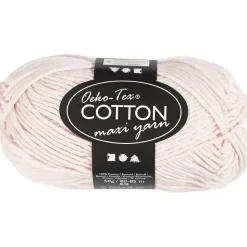 Bomuldsgarn nr. 8/8 L: 80-85 m støvet rosa 50 g