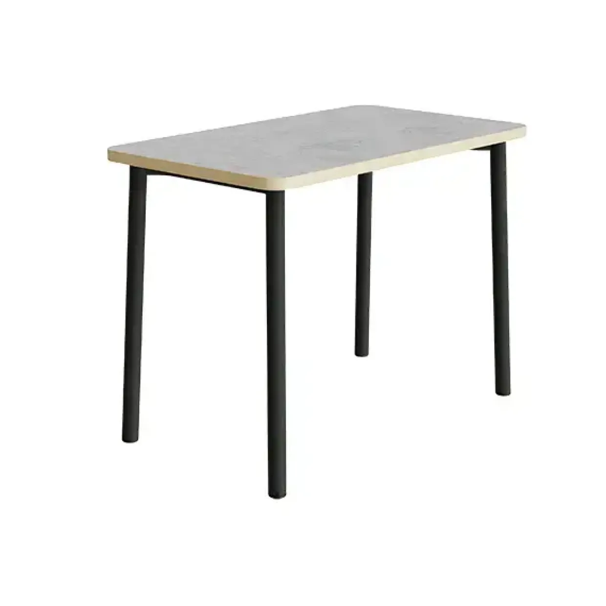 Bord Add 590, L1200xB700xH900 mm, lys grå, lyddæmpende linoleum, sortoliven stel