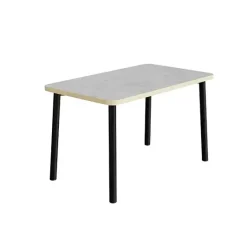 Bord Add 590, L1200xB700xH720 mm, lys grå, lyddæmpende linoleum, sort stel