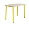 Bord Add 590, 1200x700 mm højde 900 mm med hvidpigmenteret eg, gult stel