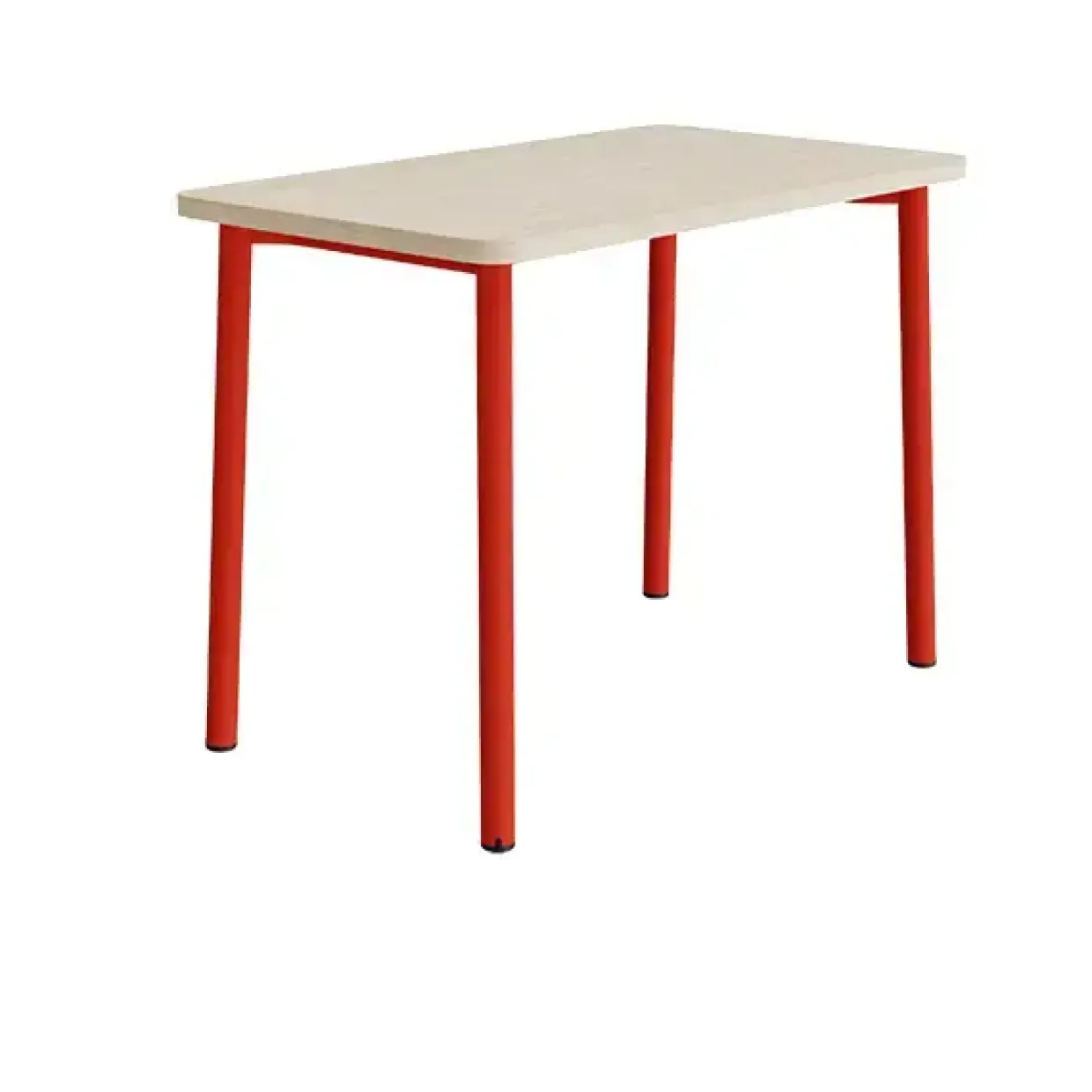 Bord Add 590, 1200x700 mm højde 900 mm med hvidpigmenteret eg, rød stel