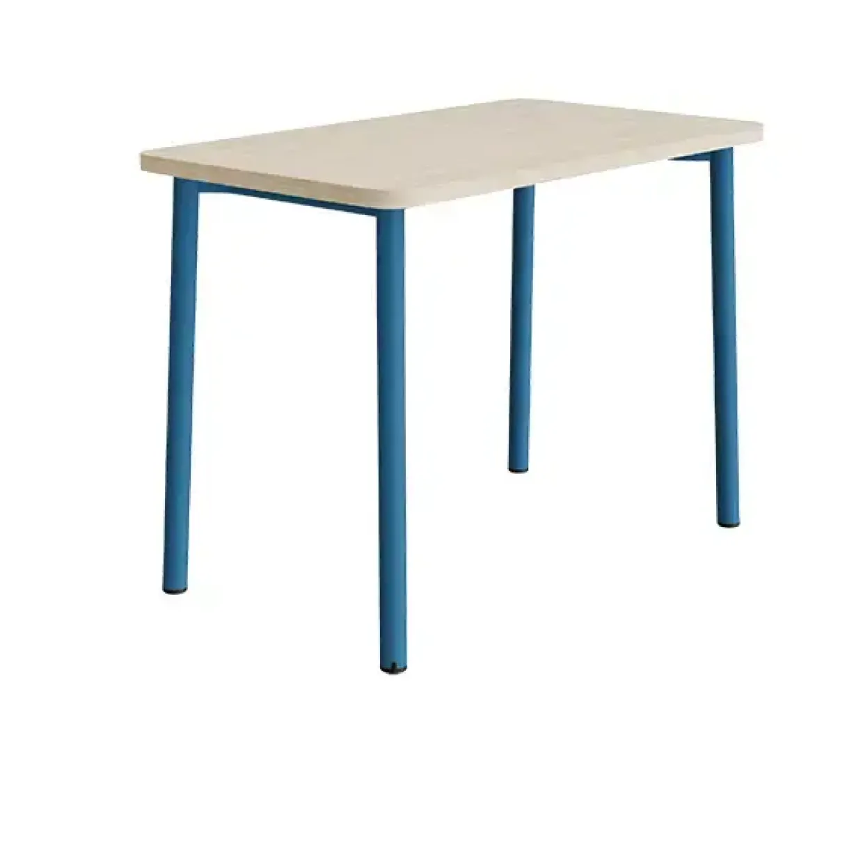 Bord Add 590, 1200x700 mm højde 900 mm med hvidpigmenteret eg, blåt stel