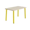 Bord Add 590, 1200x700 mm højde 720 mm med hvidpigmenteret eg, gult stel
