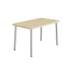 Bord Add 590, 1200x700 mm højde 720 mm med lydabsorberende birk laminat, alu stel