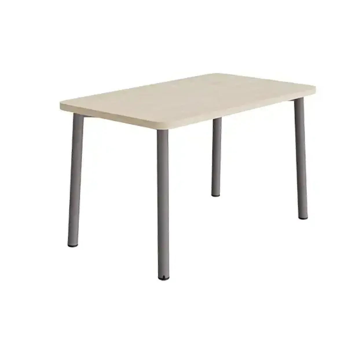 Bord Add 590, 1200x700 mm højde 720 mm med lydabsorberende hvidpigmenteret eg, gråt stel