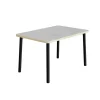 Bord Add 590, 1200x700 mm højde 900 mm med lys grå linoleum, sort stel