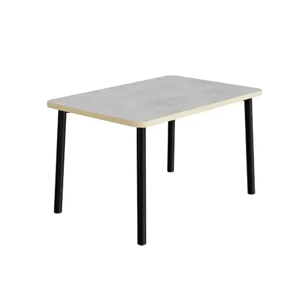 Bord Add 590, 1200x700 mm højde 900 mm med lys grå linoleum, sort stel