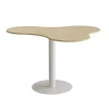 Bord Amöba 1005, 1200x1500 mm, Højde 900 mm, Birk laminat, Hvidt stel