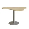 Bord Amöba 1005, 1200x1500 mm, Højde 900 mm, Birk laminat, Alu stel
