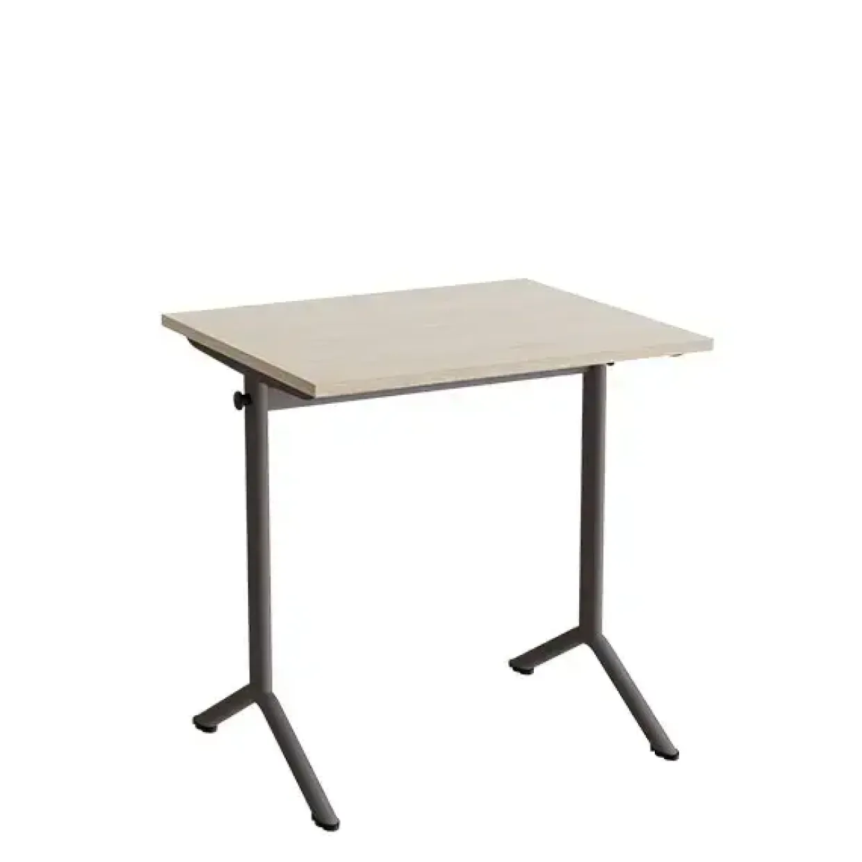 Bord Atlas 1130, 700x600mm, eg højtrykslaminat, gråt stel