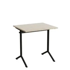 Bord Atlas 1130, 700x600mm, eg højtrykslaminat, sortolivent stel