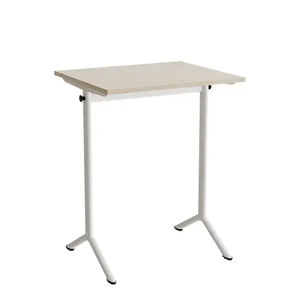 Bord Atlas 1130, 700x600mm, eg højtrykslaminat, hvidt stel