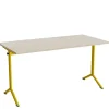 Bord Atlas 1130, 1400x700mm, eg højtrykslaminat, gult stel