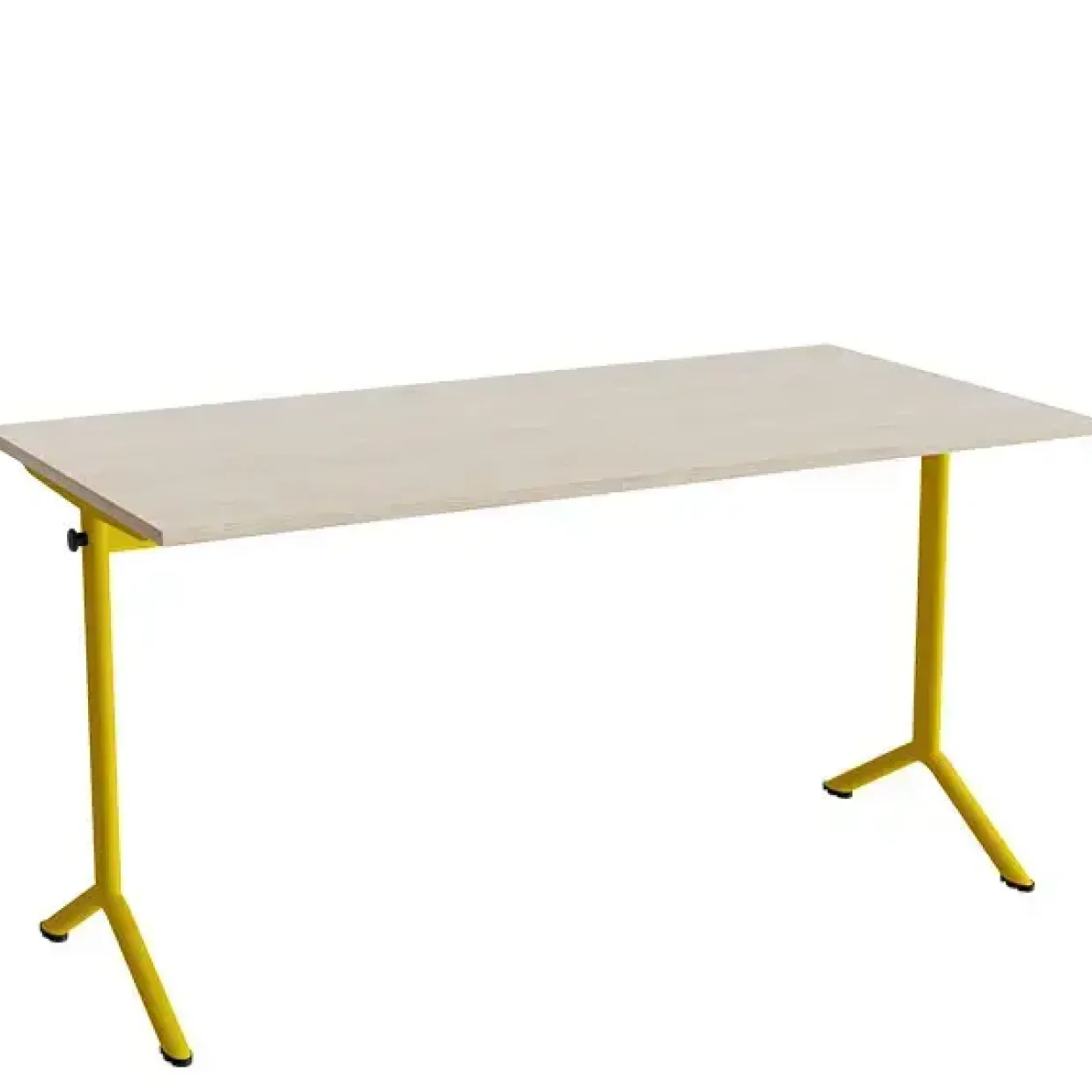 Bord Atlas 1130, 1400x700mm, eg højtrykslaminat, gult stel