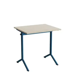 Bord Atlas 1130, 700x600mm, eg højtrykslaminat, blåt stel