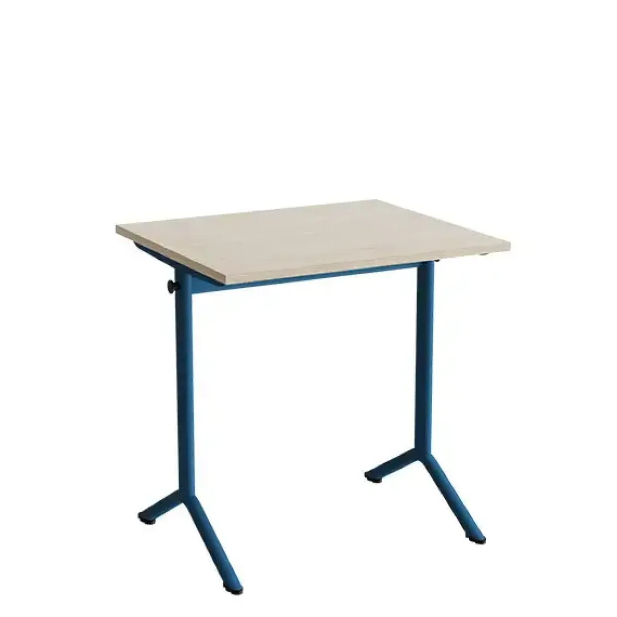 Bord Atlas 1130, 700x600mm, eg højtrykslaminat, blåt stel