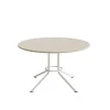 Bord Atlas 1133 Ø1200x720mm, Hvidpigmenteret eg med hvidt understel