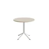 Bord Atlas 1133 Ø800x720mm, Hvidpigmenteret eg med hvidt understel