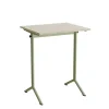 Bord Atlas 1130, 700x600 mm, hvidpigmenteret eg, grønt stativ