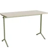 Bord Atlas 1130, 1400x700 mm, hvidpigmenteret eg, grønt stativ