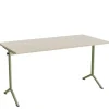 Bord Atlas 1130, 1400x700mm, lyddæmpende eg højtrykslaminat, grønt stel