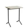 Bord Atlas 1130, 700x600mm, lyddæmpende eg højtrykslaminat, gråt stel