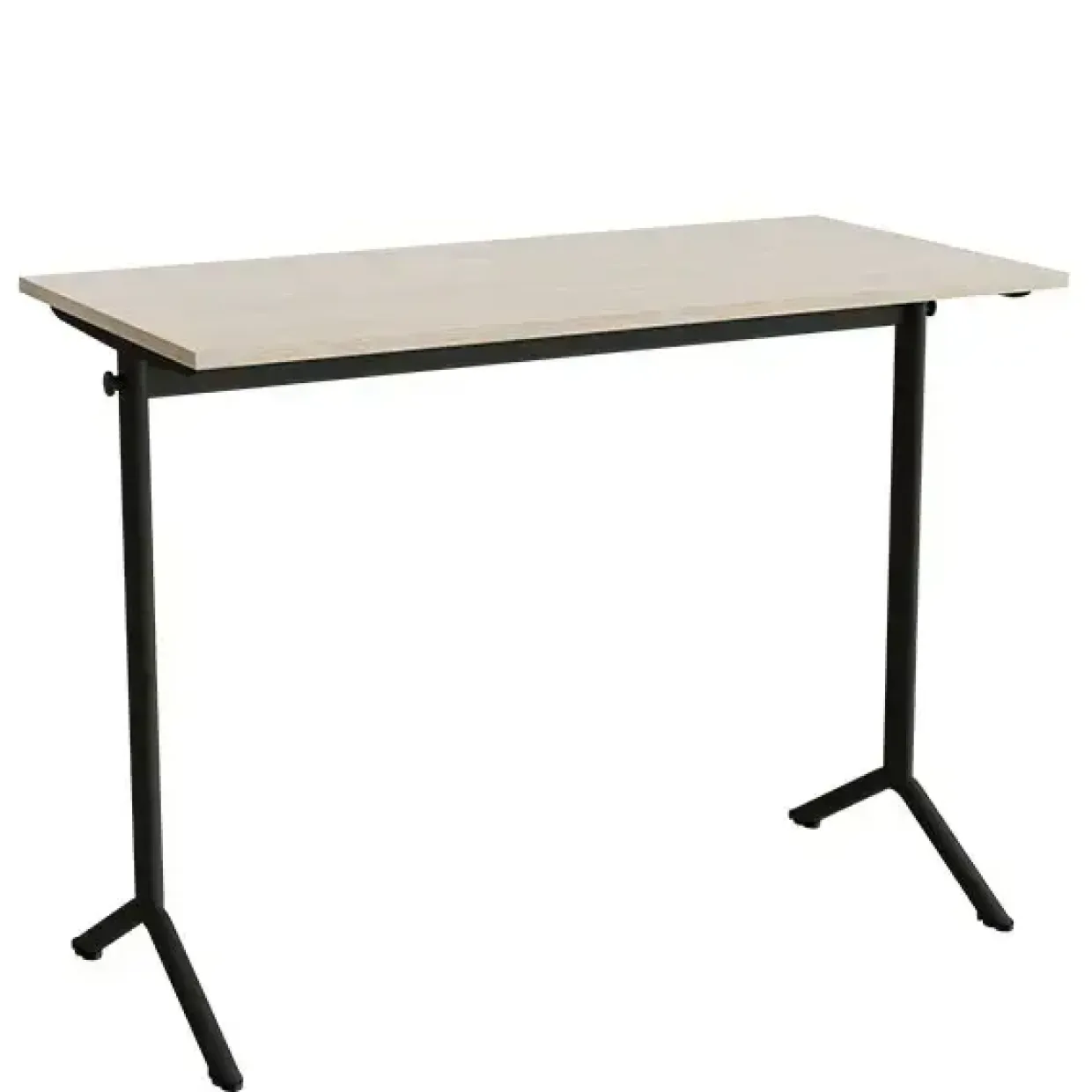 Bord Atlas 1130, 1200x600mm, lyddæmpende eg højtrykslaminat, sortolivent stel