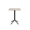 Bord Atlas 1133 700x700x900mm, Hvidpigmenteret eg med sortoliven understel