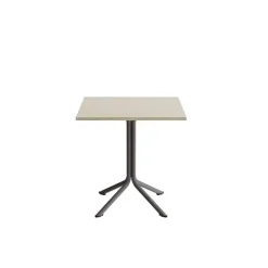 Bord Atlas 1133 700x700x720mm, Hvidpigmenteret eg med gråt understel