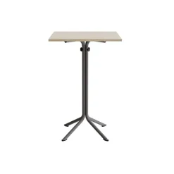 Bord Atlas 1133 700x700x1080mm, Hvidpigmenteret eg med gråt understel