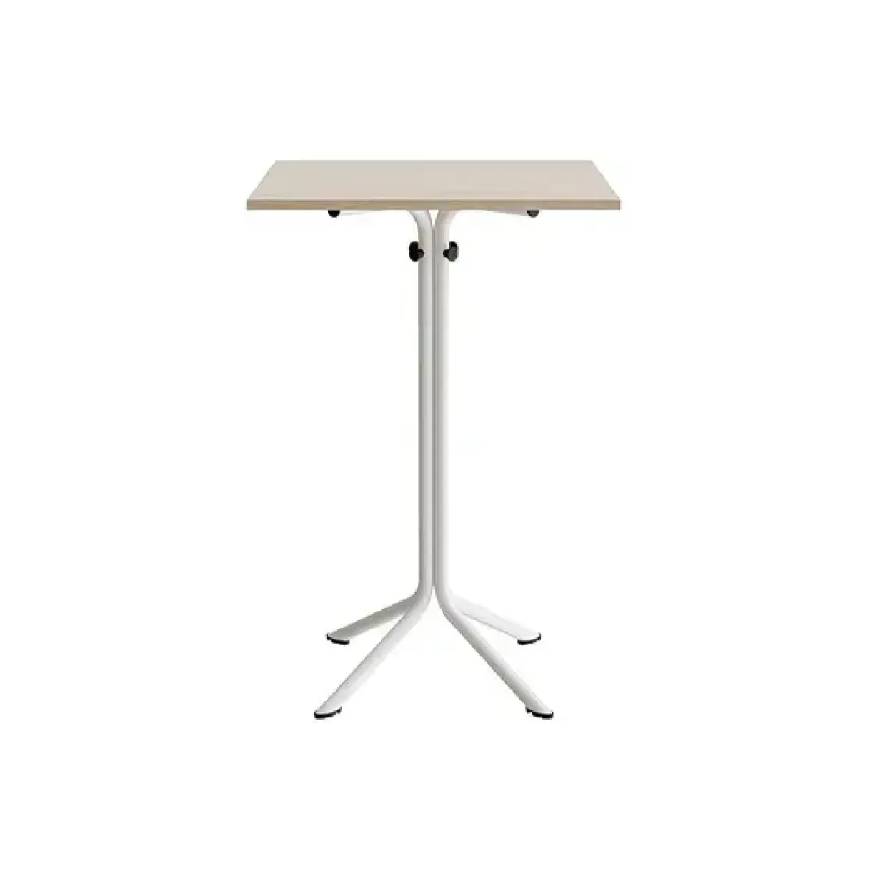 Bord Atlas 1133 700x700x1080mm, Hvidpigmenteret eg med hvidt understel