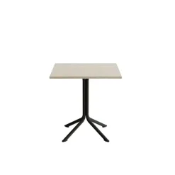Bord Atlas 1133 700x700x720mm, Hvidpigmenteret eg med sortoliven understel