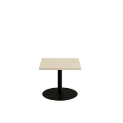 Bord Cirkum, 600x600mm, højde 500 mm, birk laminat med sort stel
