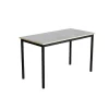 Bord Combi 200, L1200xB600xH720 mm, lys grå, lyddæmpende linoleum, sort understel