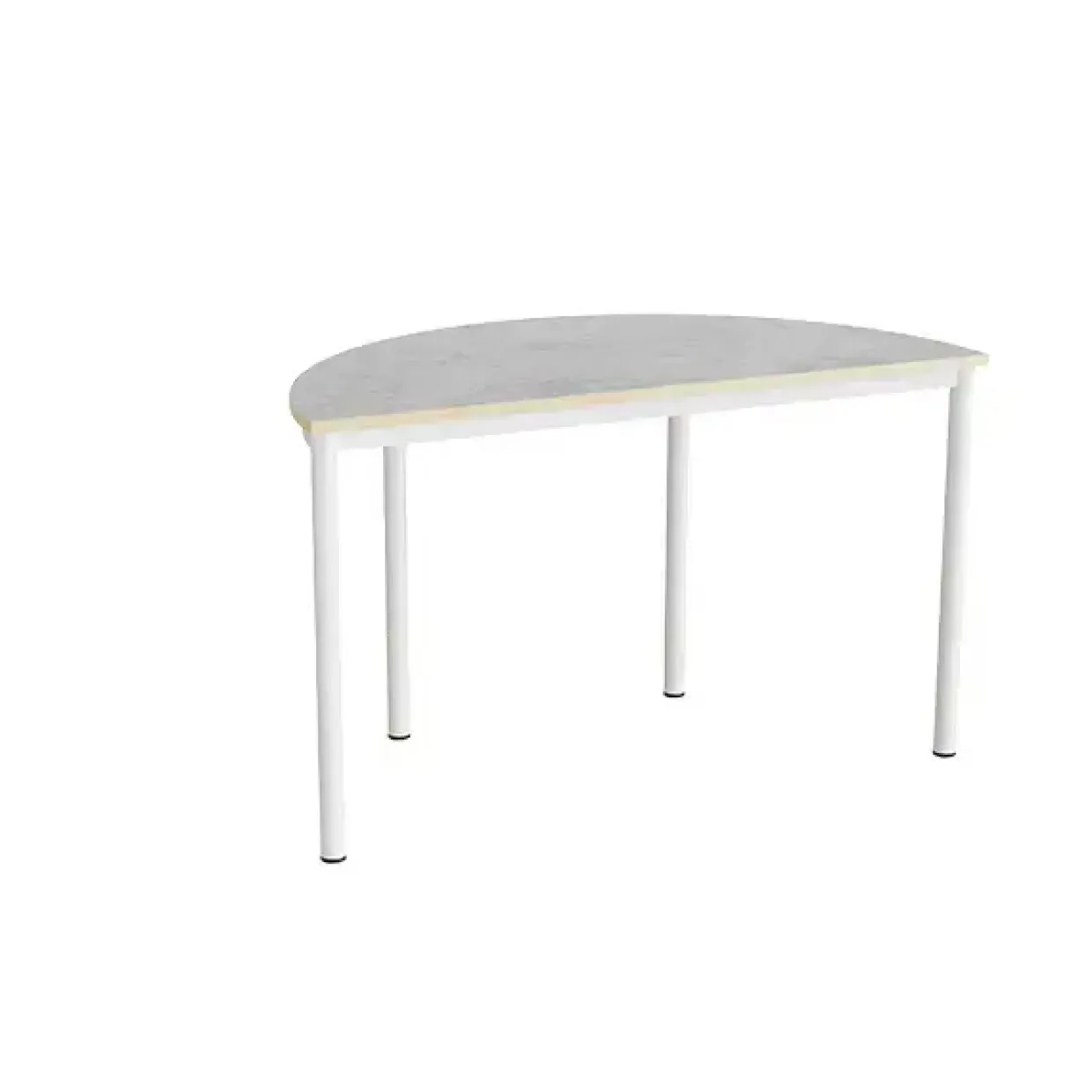 Bord Combi 209, L1200xB600xH720 mm, lys grå, lyddæmpende linoleum, hvid stel