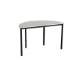 Bord Combi 209, L1200xB600xH720 mm, lys grå, lyddæmpende linoleum, sort stel