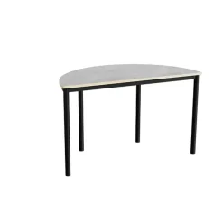 Bord Combi 209, L1200xB600xH720 mm, lys grå, lyddæmpende linoleum, sort stel