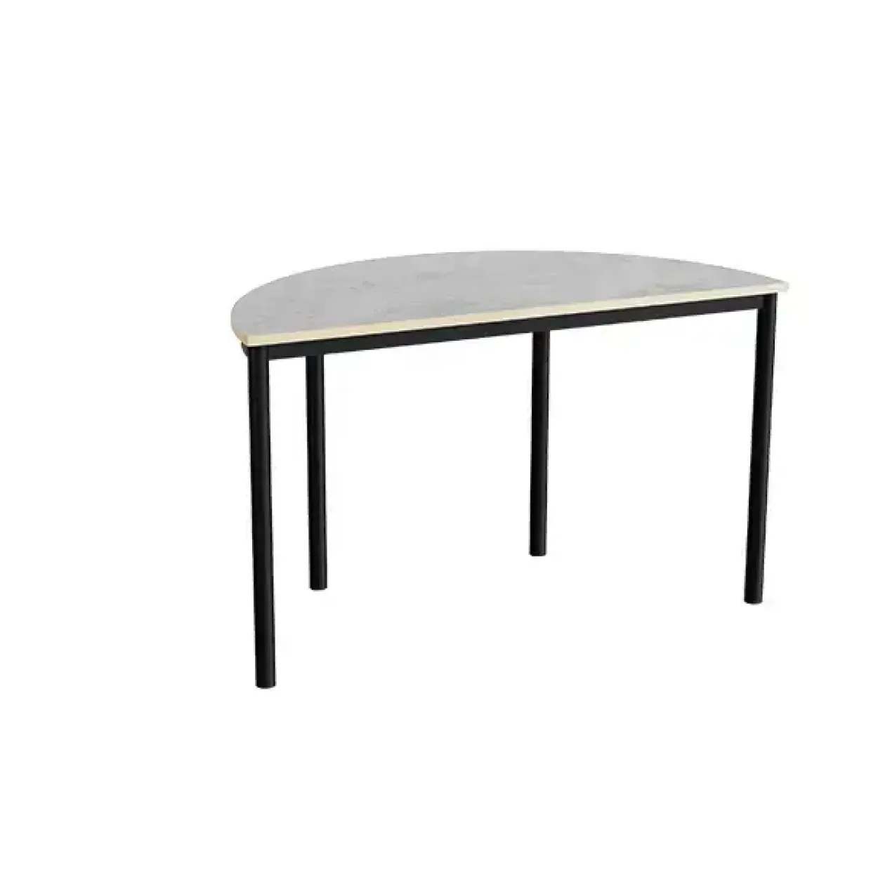 Bord Combi 209, L1200xB600xH720 mm, lys grå, lyddæmpende linoleum, sort stel