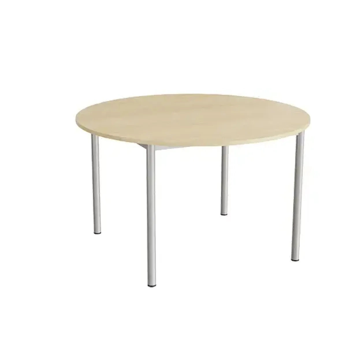 Bord Combi 206, Ø1200 mm, højde 720 mm, birk laminat på alugråt stel