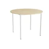 Bord Combi 206, Ø1200 mm, højde 900 mm, birk laminat på hvidt stel