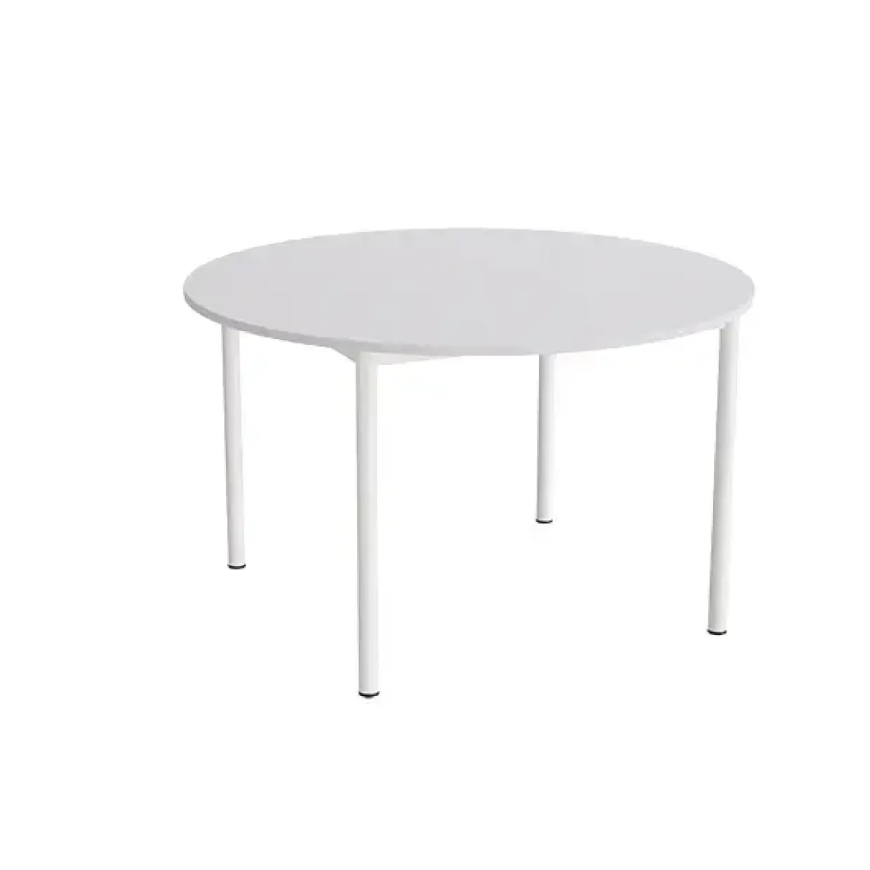 Bord Combi 206, Ø1200 mm, højde 720 mm, grå laminat på hvidt stel