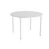 Bord Combi 206, Ø1200 mm, højde 800 mm, grå laminat på hvidt stel